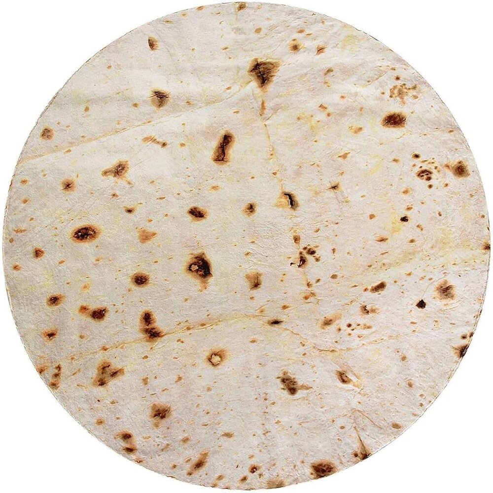Burrito Tortilla Throw Blanket 71 Inches Funny Gifts for Adults Kids Women Men